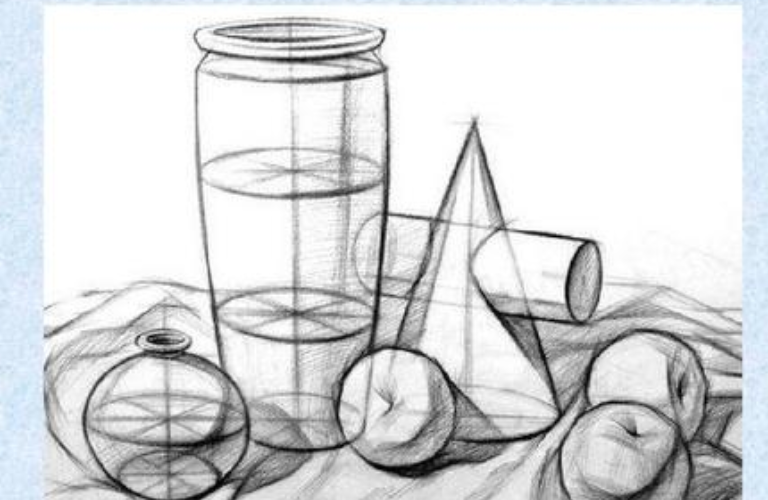 倾斜线向视平线 写实素描的观察